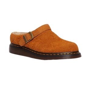 Dr Martens Isham Faux Shearling Suede Slingback Mules M 9  W-10 Pecan‎ Brown
